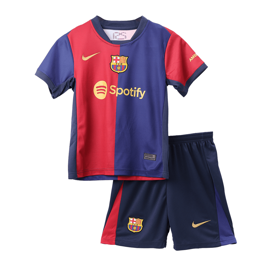Kid's Barcelona Home Football Shirt Kit(Jersey+Shorts) 2024/25