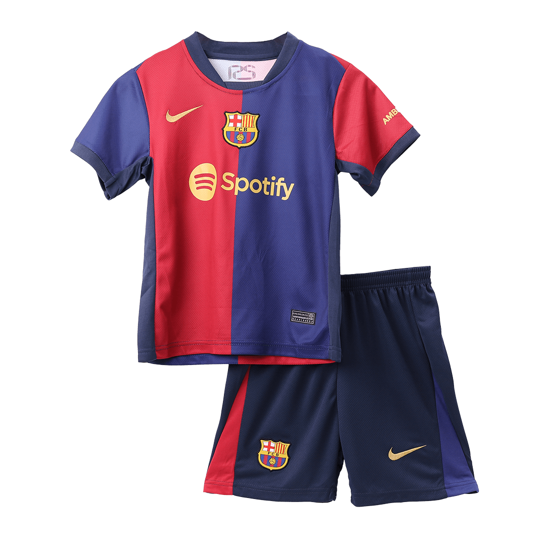 Kid's Barcelona Home Football Shirt Kit(Jersey+Shorts) 2024/25
