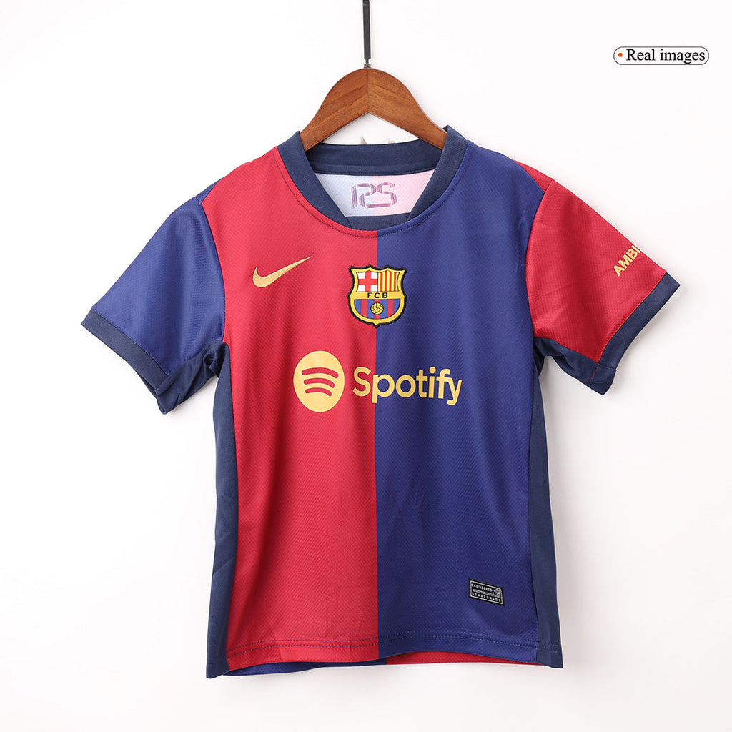 Kid's Barcelona Home Football Shirt Kit(Jersey+Shorts) 2024/25