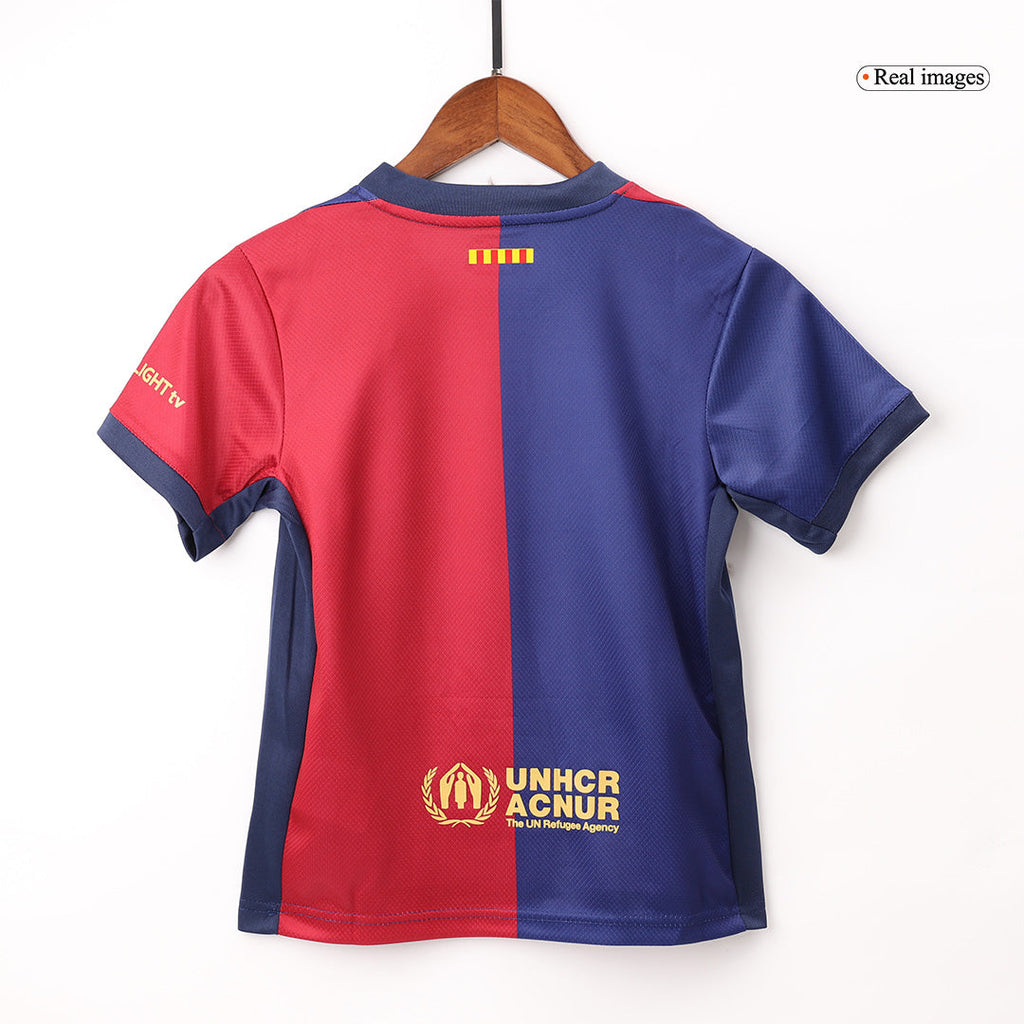 Kid's Barcelona Home Football Shirt Kit(Jersey+Shorts) 2024/25