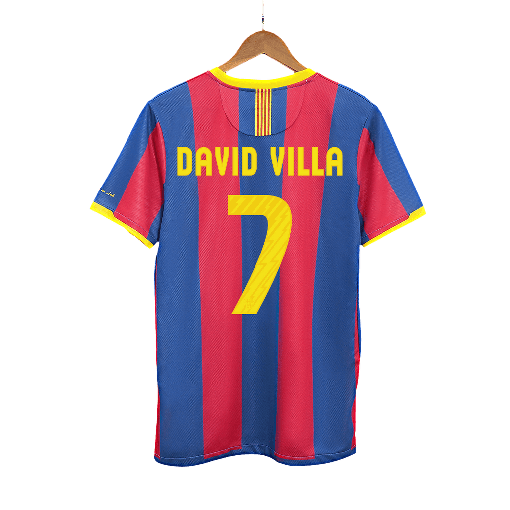 Retro DAVID VILLA #7 2010/11 Barcelona Home Football Shirt