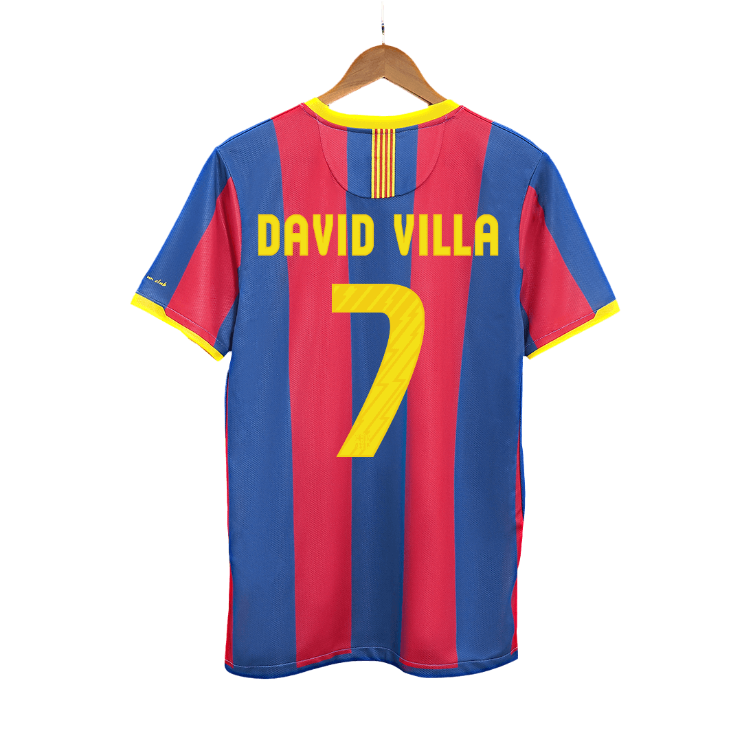 Retro DAVID VILLA #7 2010/11 Barcelona Home Football Shirt