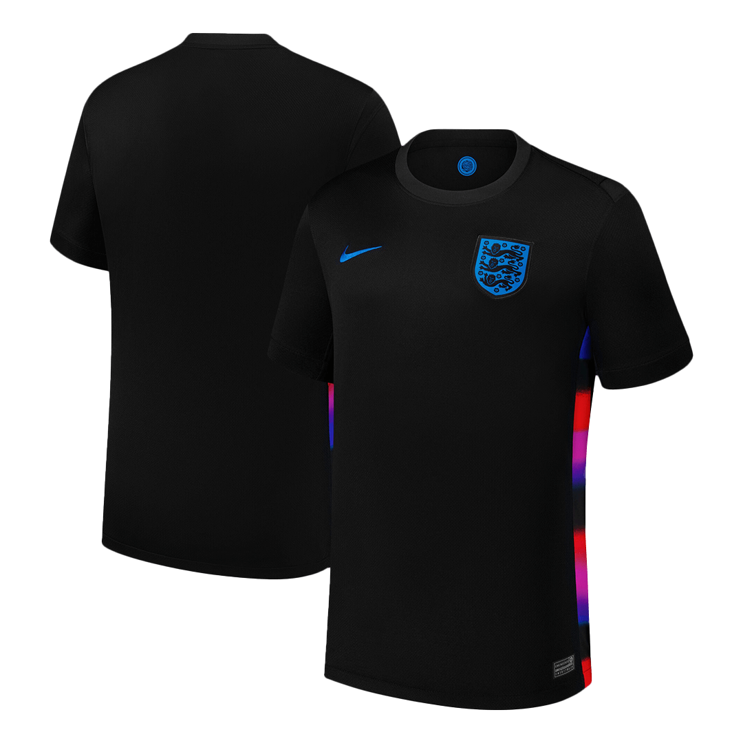 Men's England Away Football Shirt 2025 Black - Women's Euro