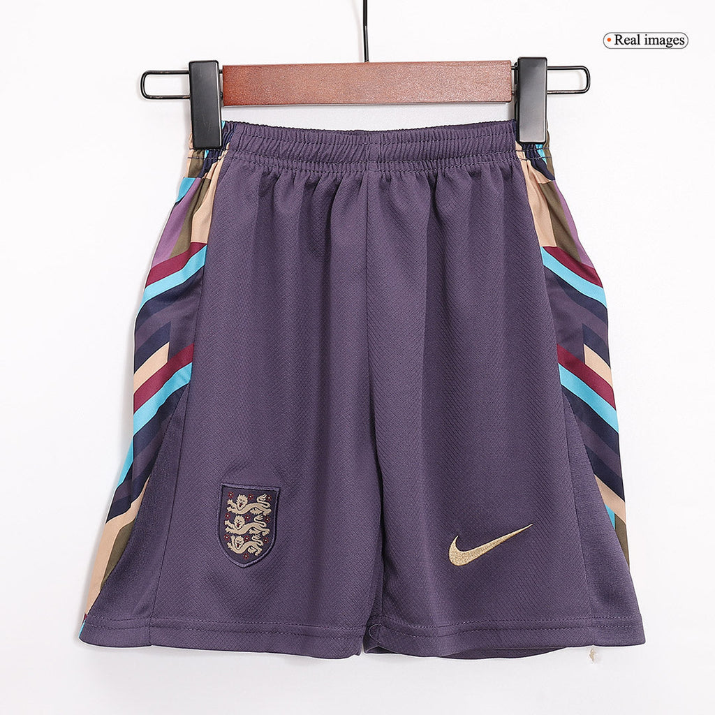 Kid's England Away Football Shirt Kit(Jersey+Shorts) Euro 2024