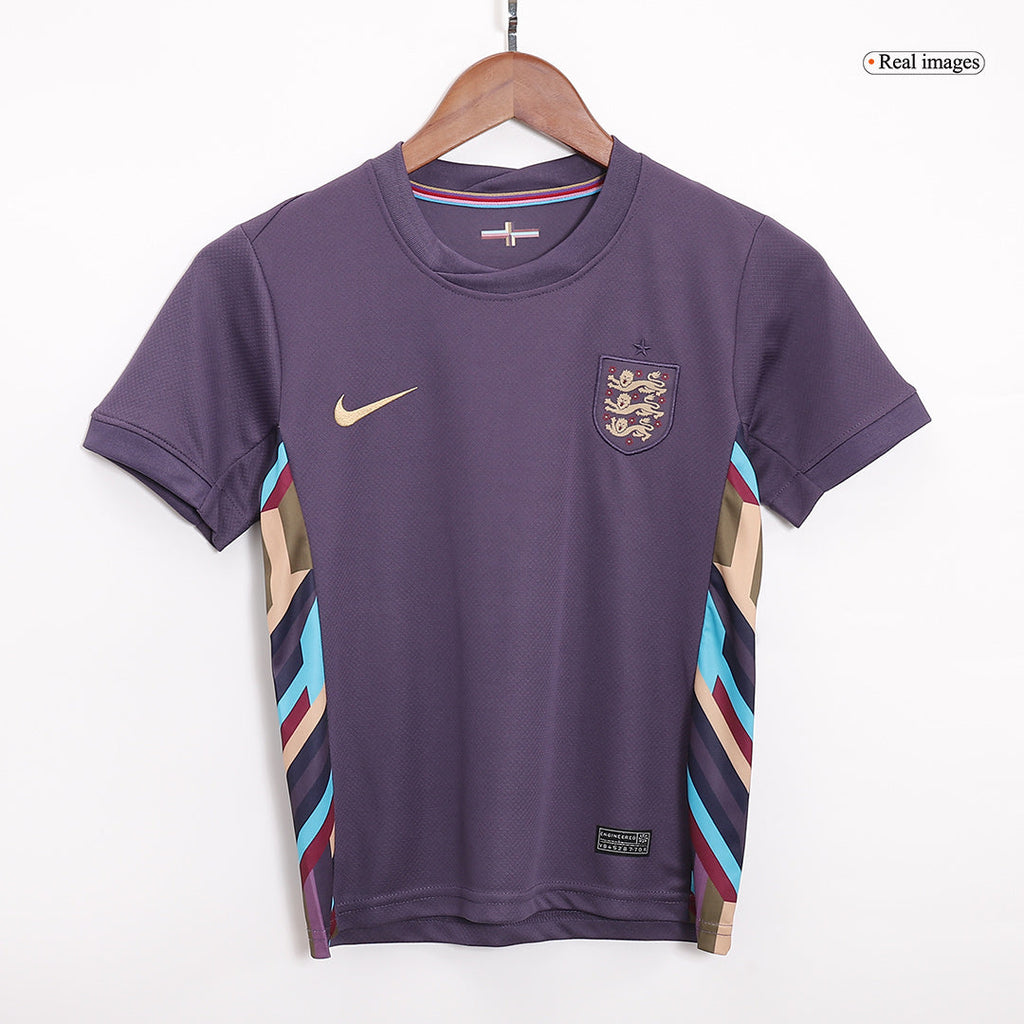 Kid's England Away Football Shirt Kit(Jersey+Shorts) Euro 2024