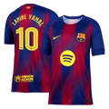 LAMINE YAMAL #10 Barcelona Home Football Shirt 2025/26 Red&Blue - UCL