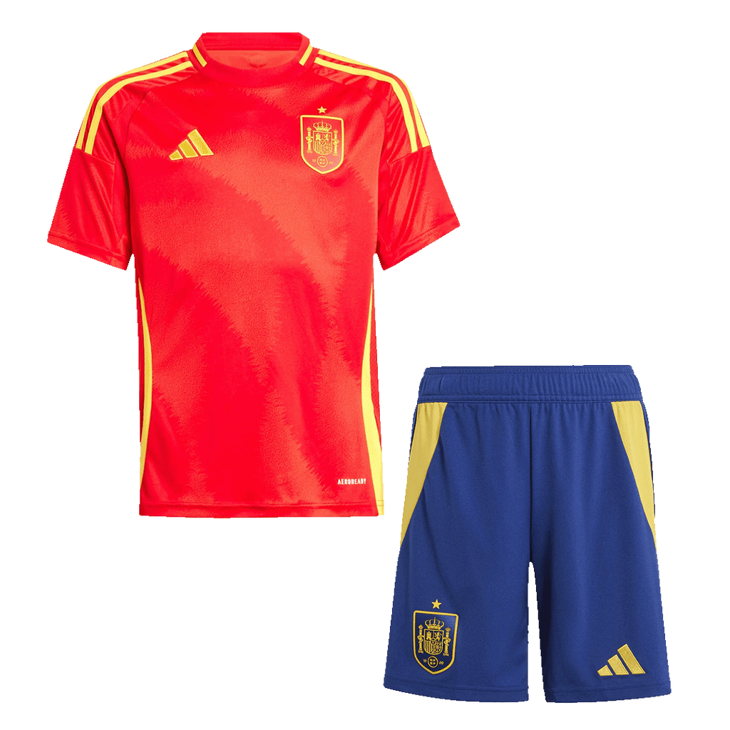 Kid's Spain Home Football Shirt Kit(Jersey+Shorts) Euro 2024