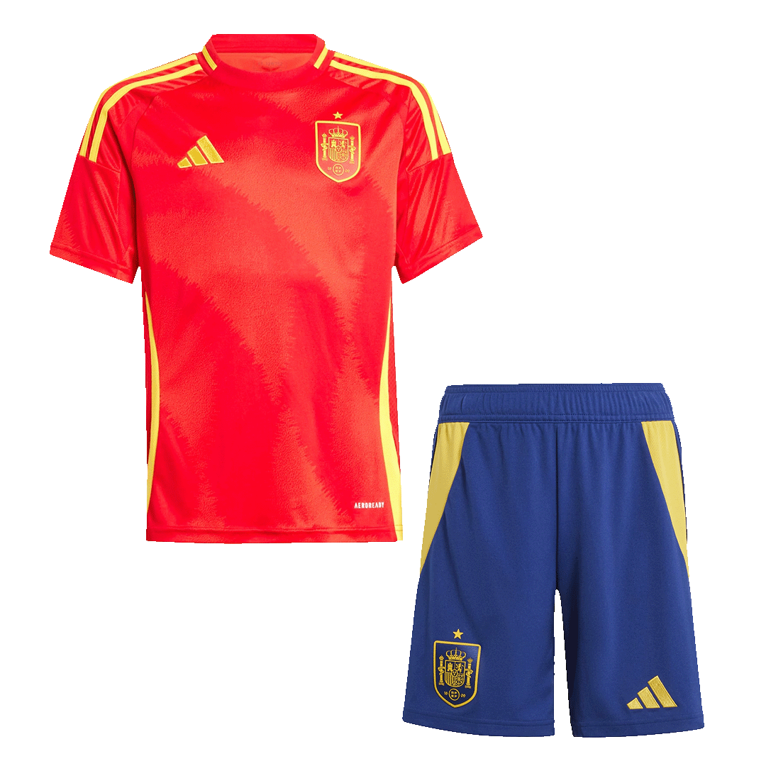 Kid's Spain Home Football Shirt Kit(Jersey+Shorts) Euro 2024