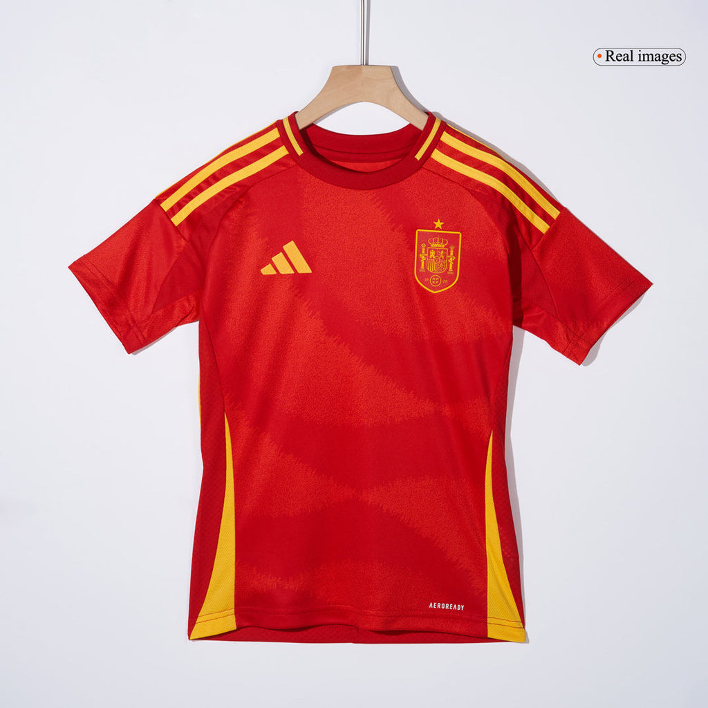 Kid's Spain Home Football Shirt Kit(Jersey+Shorts) Euro 2024