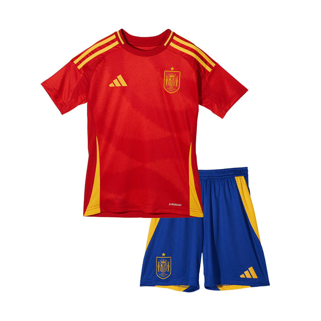Kid's Spain Home Football Shirt Kit(Jersey+Shorts) Euro 2024