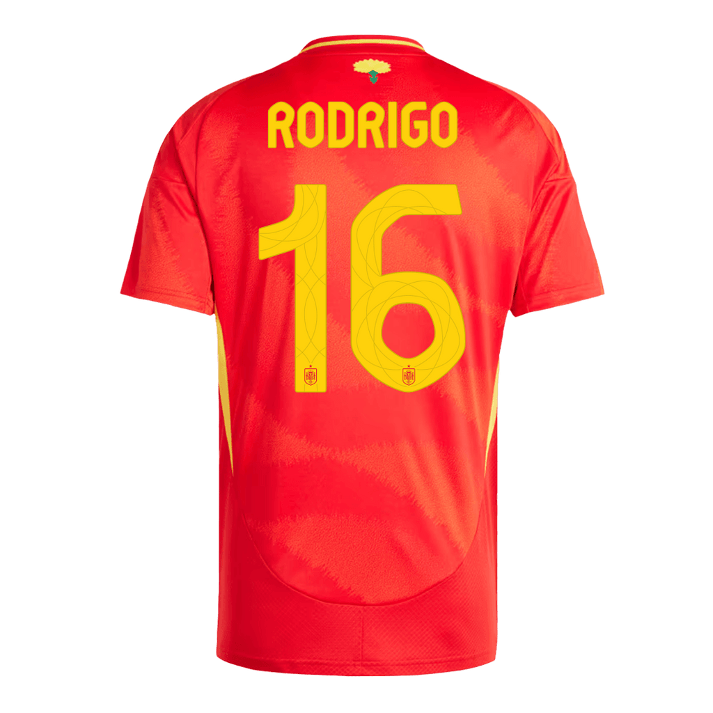 RODRIGO #16 Spain Home Football Shirt Euro 2024