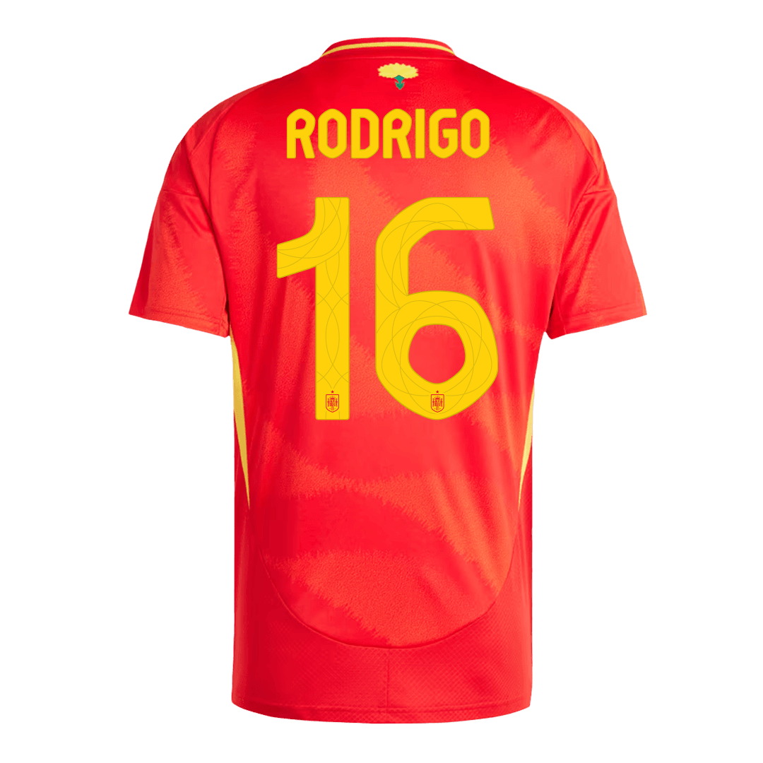 RODRIGO #16 Spain Home Football Shirt Euro 2024