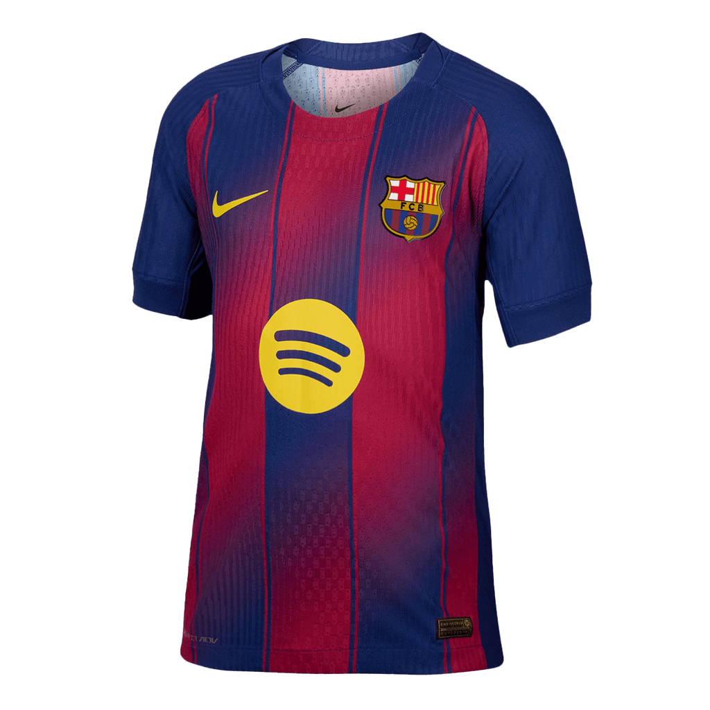 Player Version LAMINE YAMAL #10 Barcelona Home Football Shirt 2025/26 Red&Blue - UCL