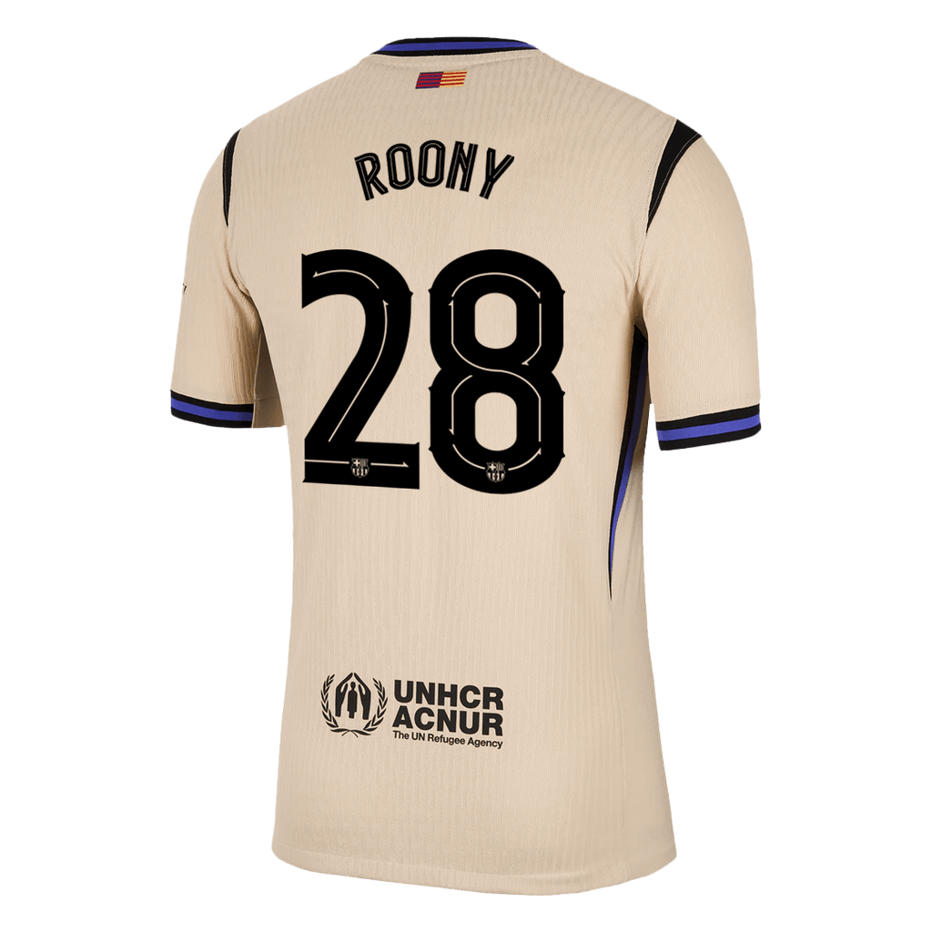 Player Version ROONY #28 Barcelona Away Football Shirt 2025/26