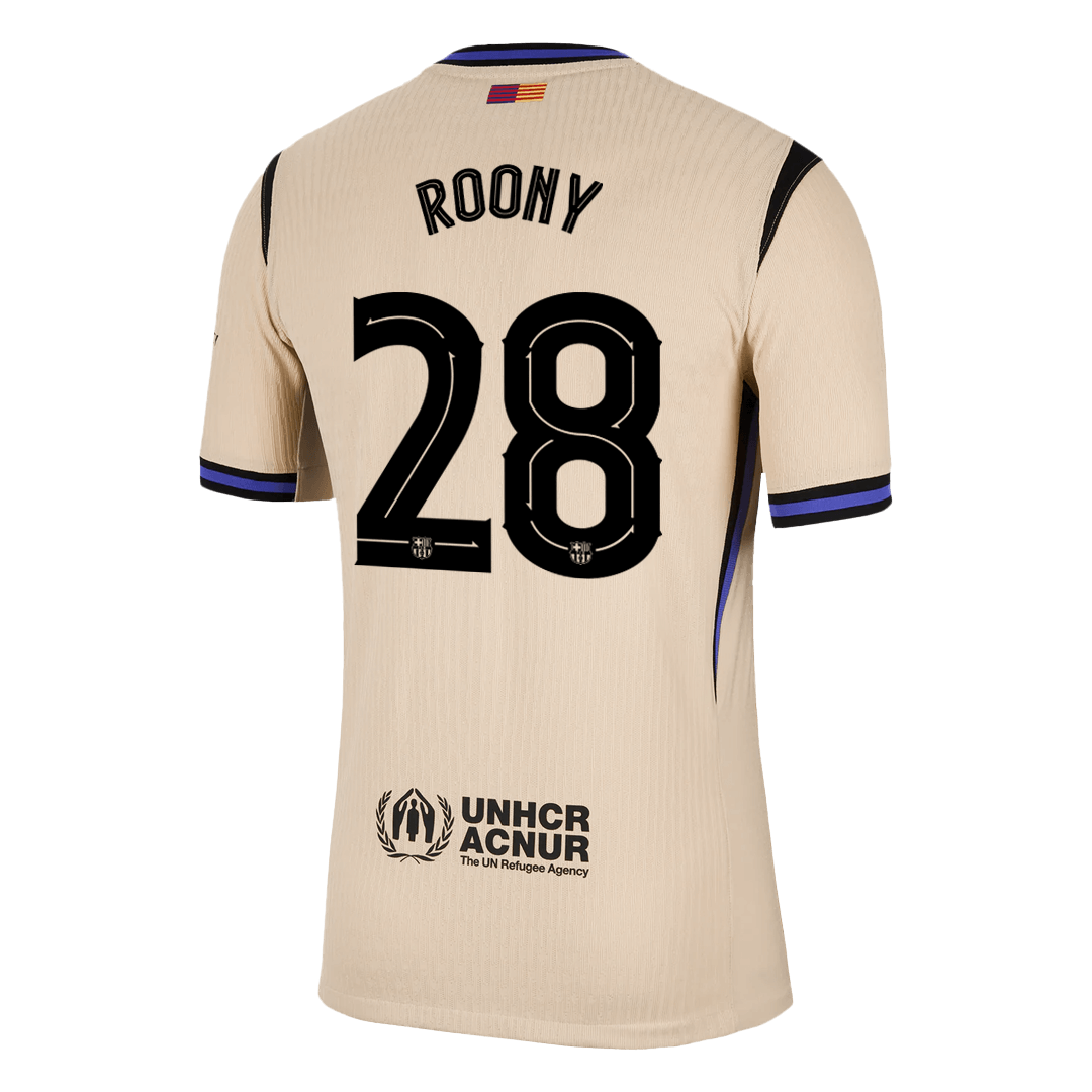 Player Version ROONY #28 Barcelona Away Football Shirt 2025/26
