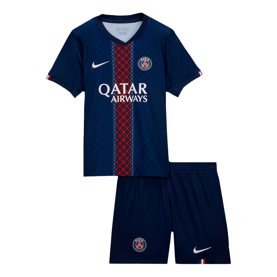 Kid's PSG Home Football Shirt Kit(Jersey+Shorts) 2025/26 Navy