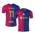 RAPHINHA #11 Player Version Barcelona Home Football Shirt 2024/25 Red&Blue - UCL