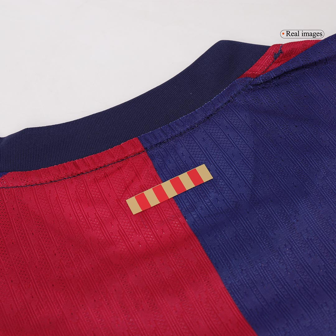 RAPHINHA #11 Player Version Barcelona Home Football Shirt 2024/25 Red&Blue - UCL