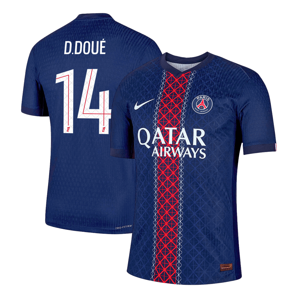 Player Version D.DOUÉ #14 PSG Home Football Shirt 2025/26 Navy