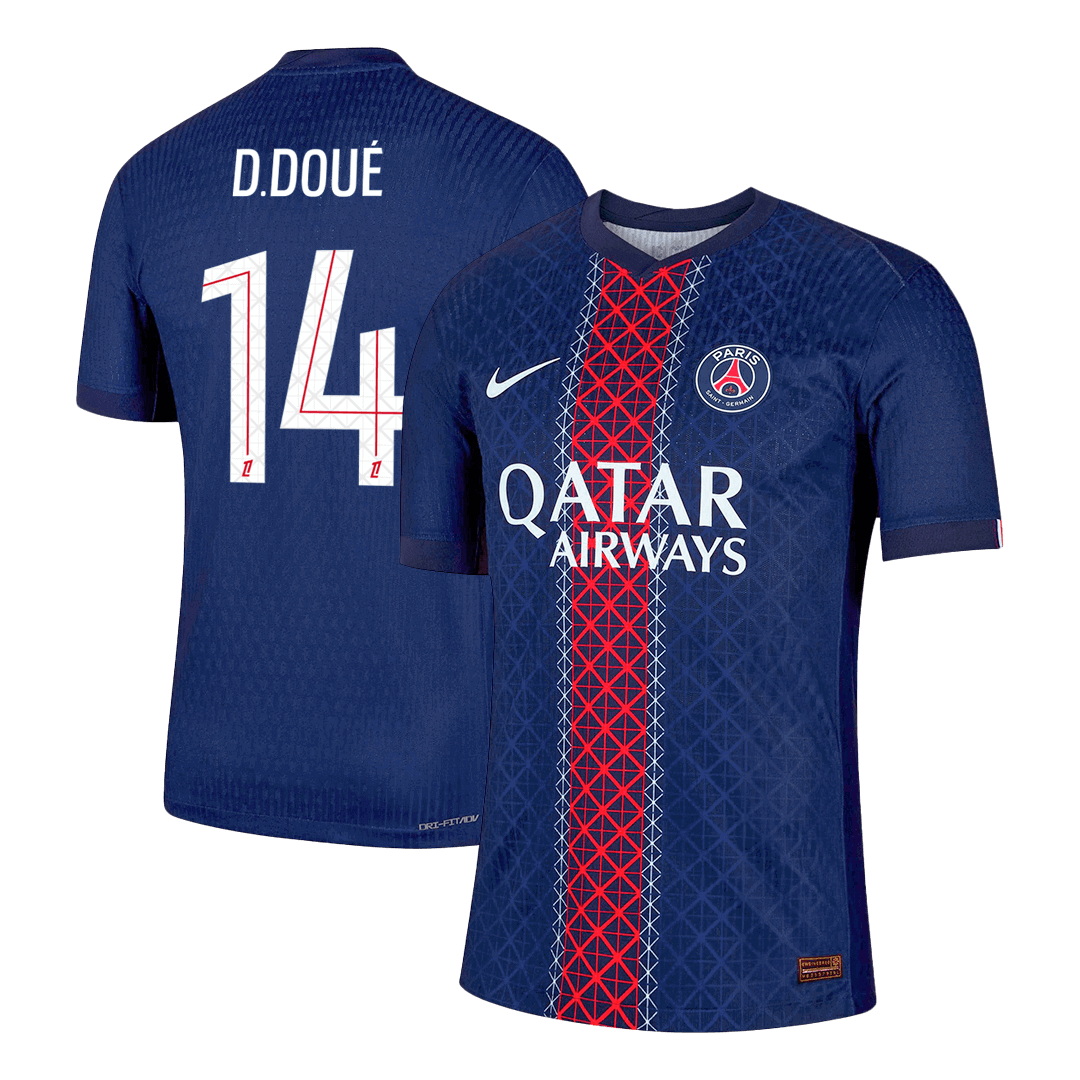 Player Version D.DOUÉ #14 PSG Home Football Shirt 2025/26 Navy