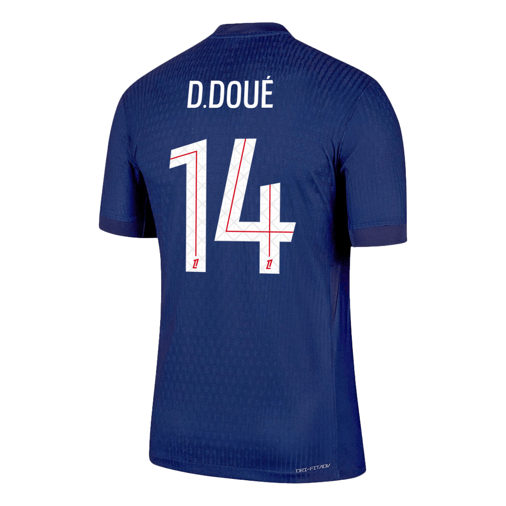 Player Version D.DOUÉ #14 PSG Home Football Shirt 2025/26 Navy
