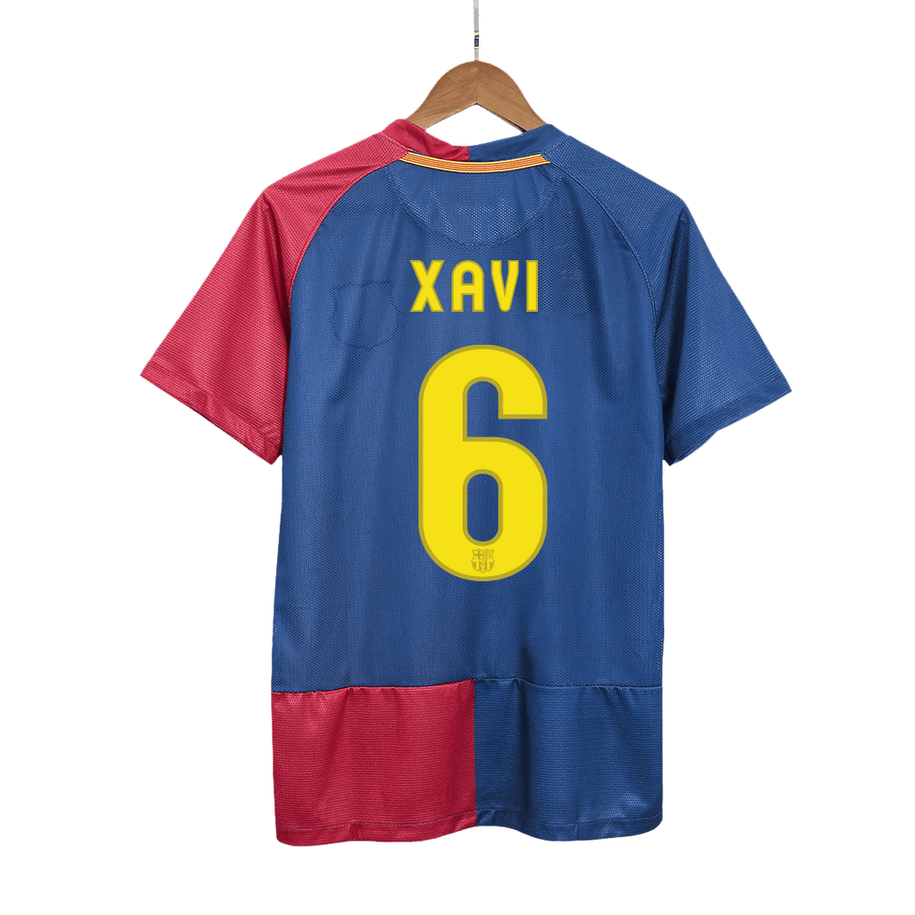 Retro XAVI #6 2008/09 Barcelona Home Football Shirt