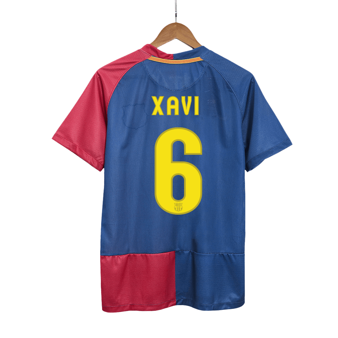 Retro XAVI #6 2008/09 Barcelona Home Football Shirt
