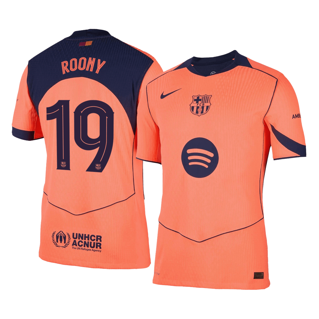 Player Version ROONY #19 Barcelona Third Away Football Shirt 2025/26