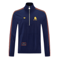 Men 2026 AS Roma Half-Zip Windbreaker Jacket Navy