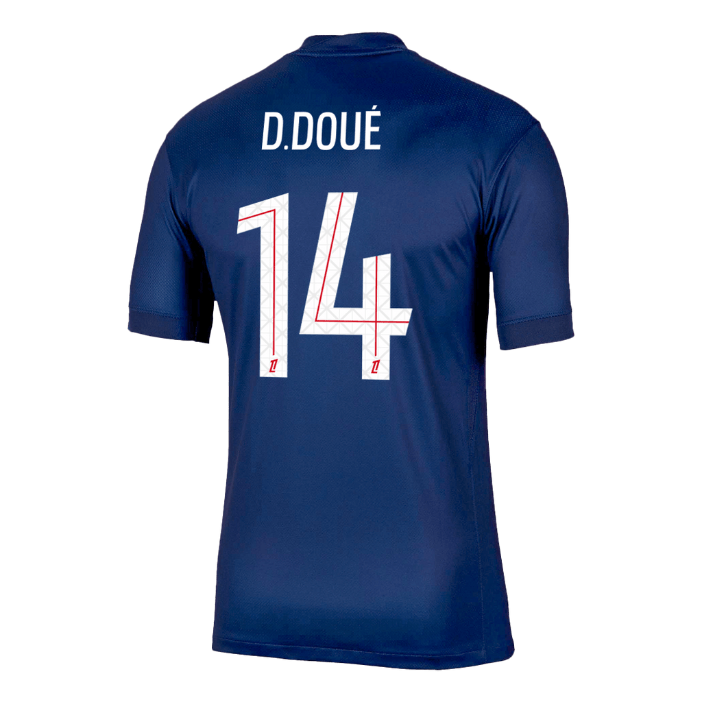 D.DOUÉ #14 PSG Home Football Shirt 2025/26 Navy