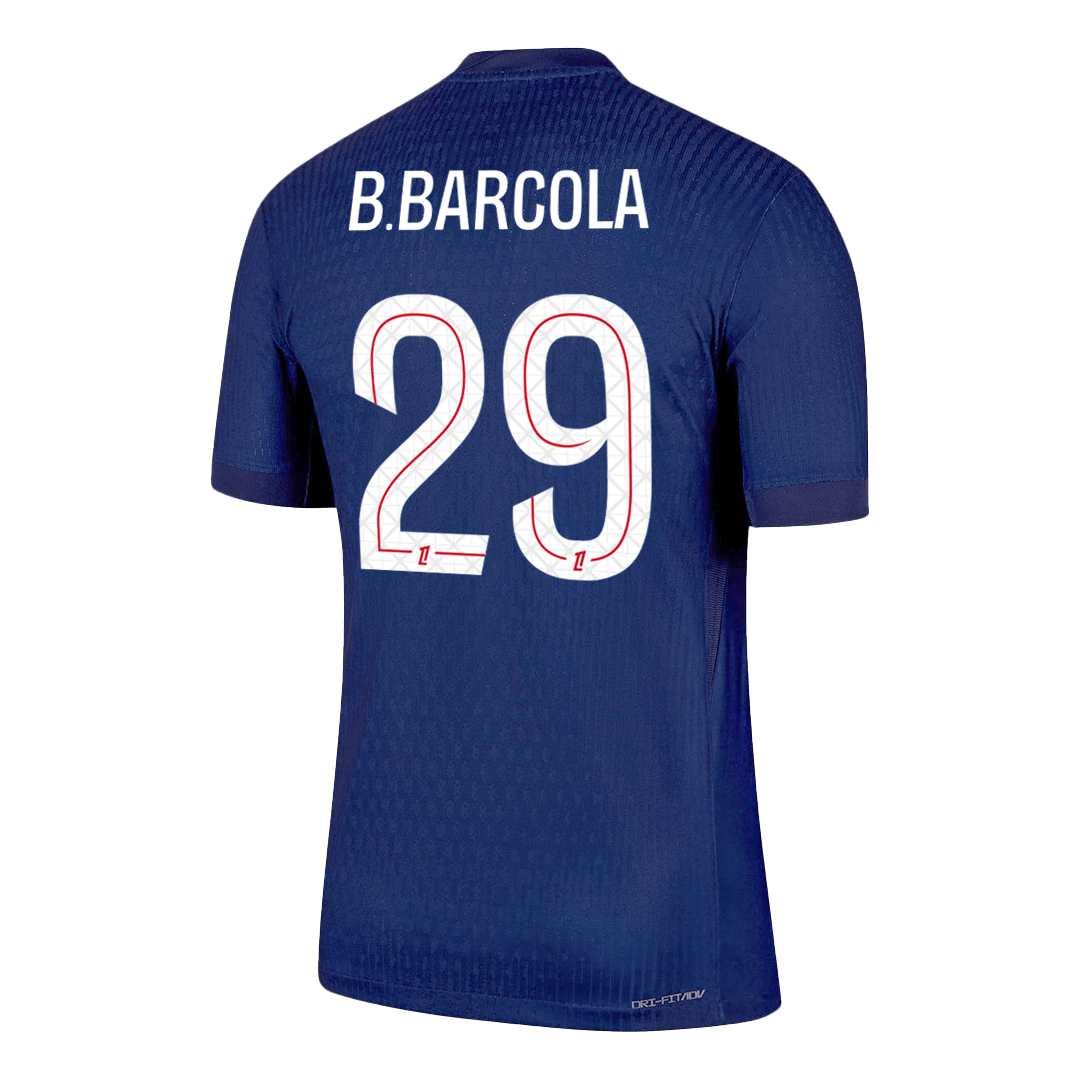 Player Version B.BARCOLA #29 PSG Home Football Shirt 2025/26 Navy