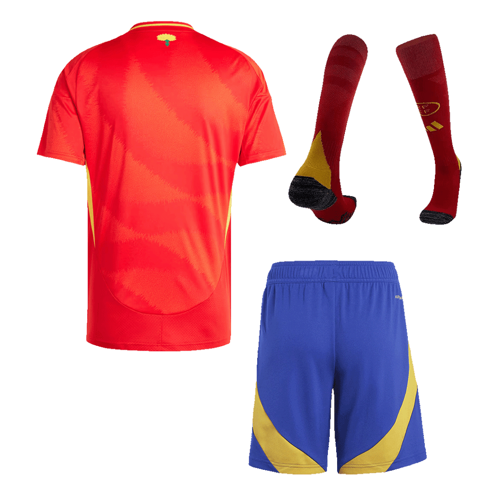 Spain Home Football Shirt Kit(Jersey+Shorts+Socks) Euro 2024
