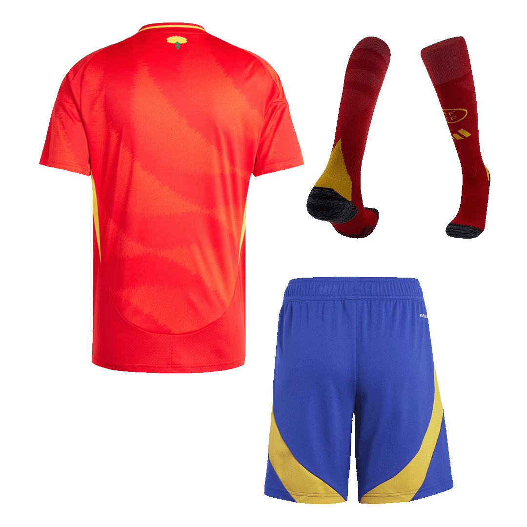 Spain Home Football Shirt Kit(Jersey+Shorts+Socks) Euro 2024