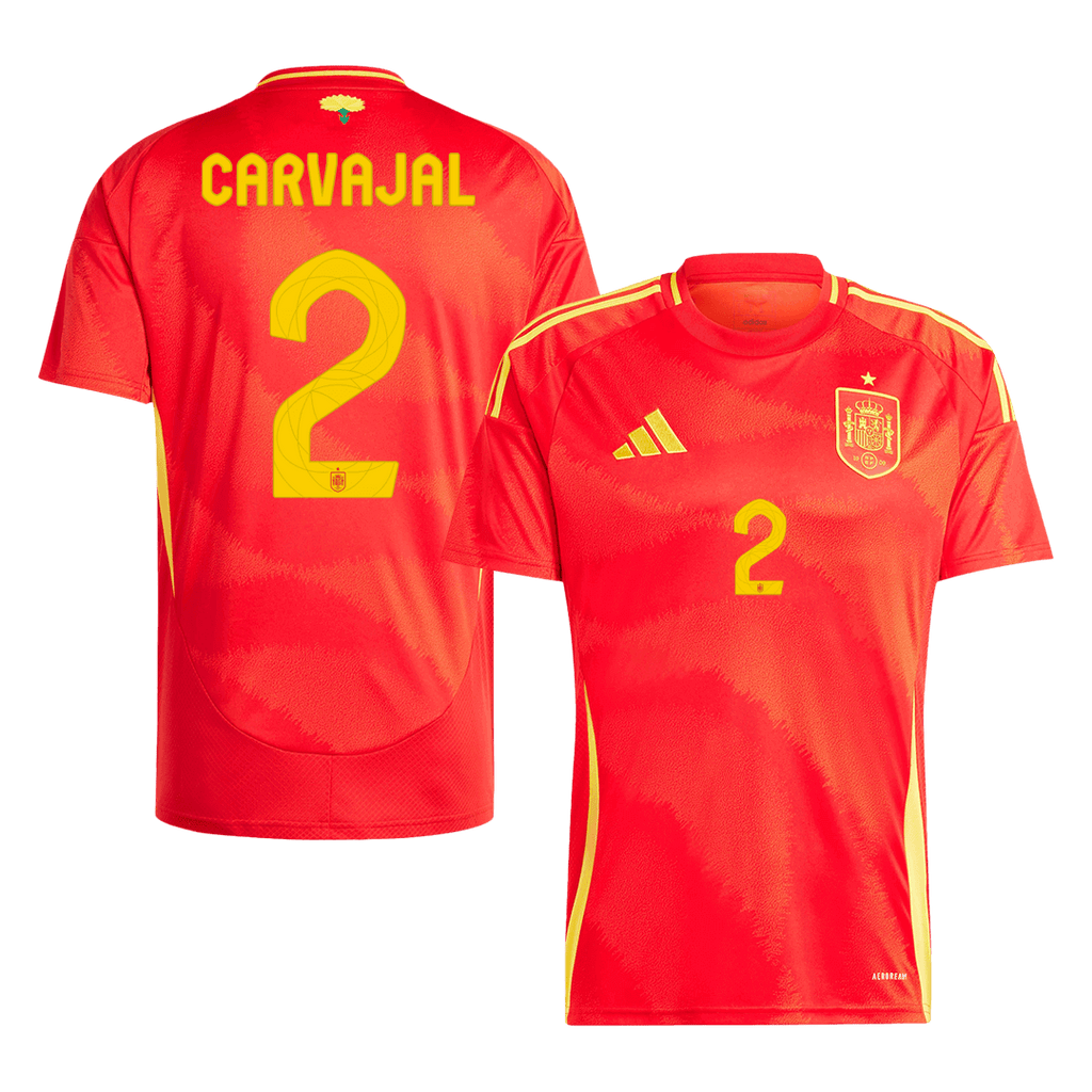 CARVAJAL #2 Spain Home Football Shirt Euro 2024