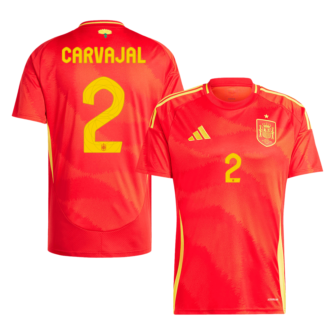 CARVAJAL #2 Spain Home Football Shirt Euro 2024