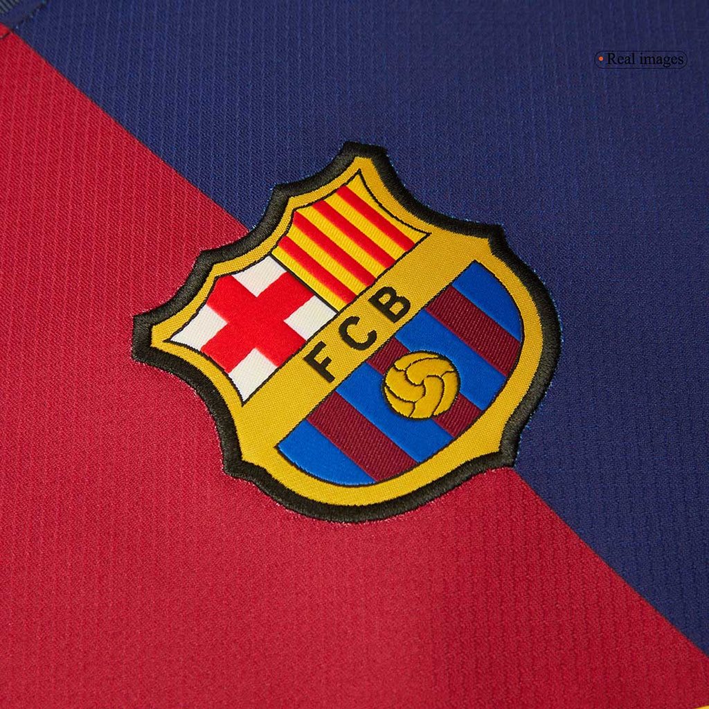 RAPHINHA #11 Barcelona Home Football Shirt 2024/25 Red&Blue - UCL