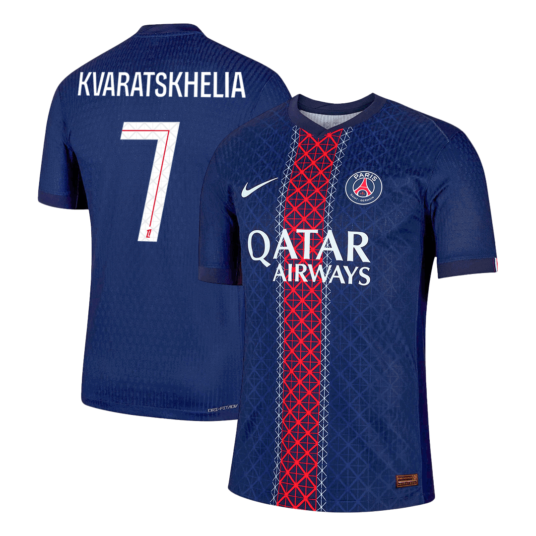 Player Version KVARATSKHELIA #7 PSG Home Football Shirt 2025/26 Navy