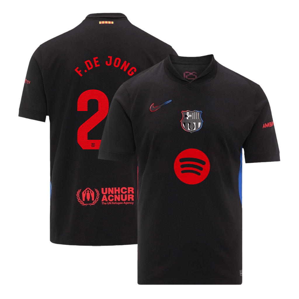 F.DE JONG #21 Barcelona Away Football Shirt 2024/25 - Spotify Logo Without Text