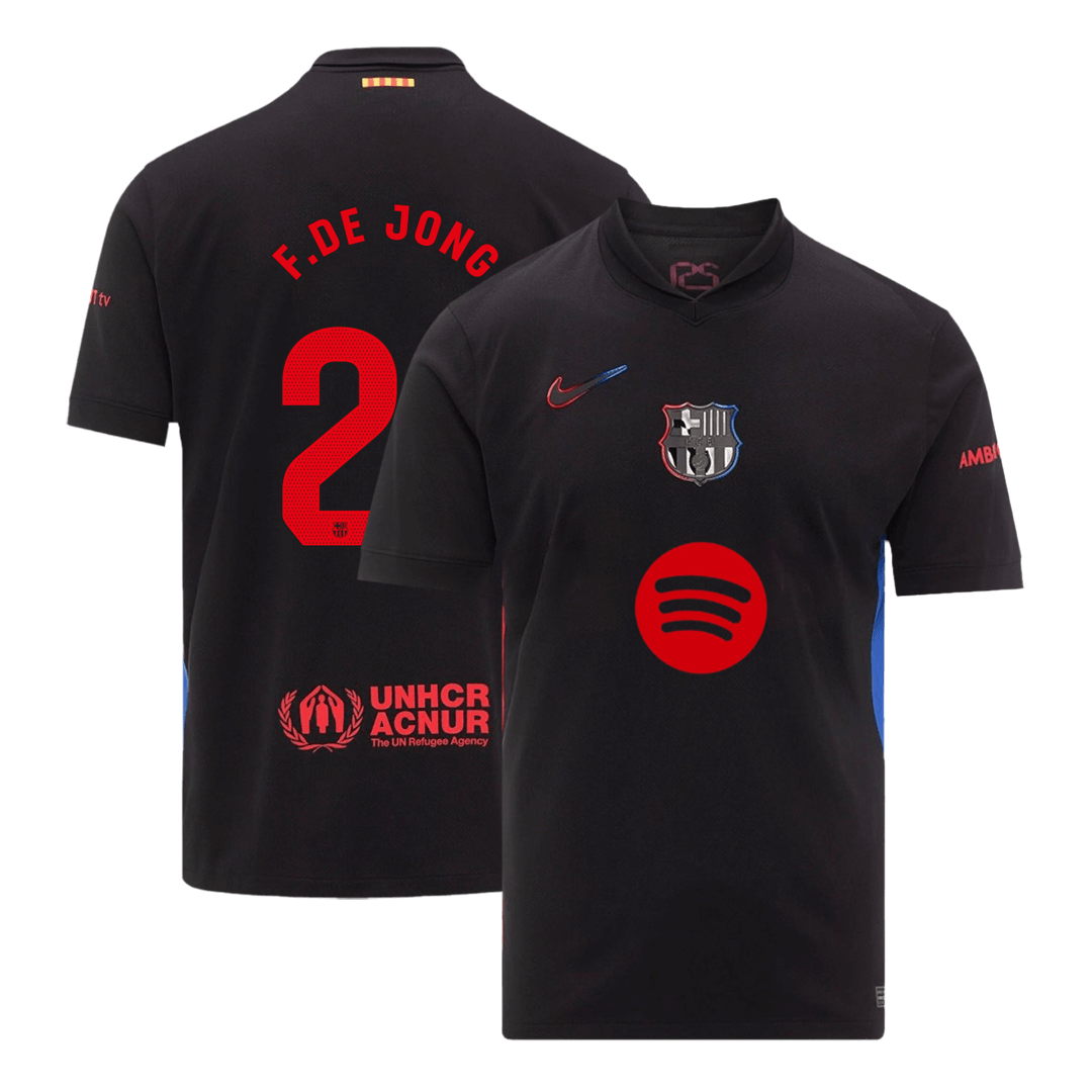 F.DE JONG #21 Barcelona Away Football Shirt 2024/25 - Spotify Logo Without Text