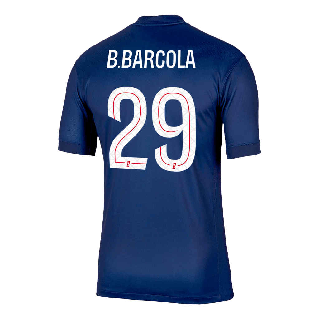 B.BARCOLA #29 PSG Home Football Shirt 2025/26 Navy
