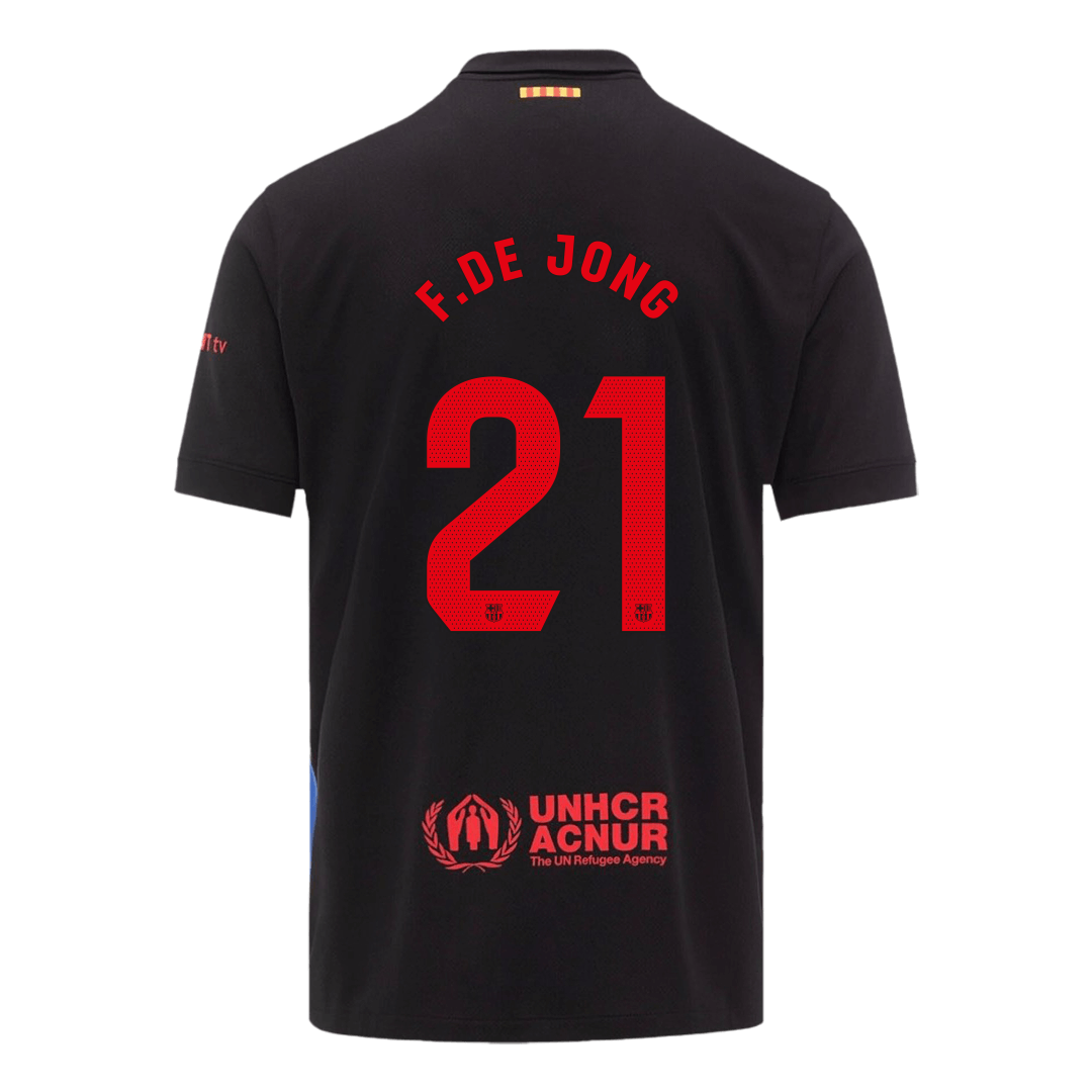 F.DE JONG #21 Barcelona Away Football Shirt 2024/25 - Spotify Logo Without Text