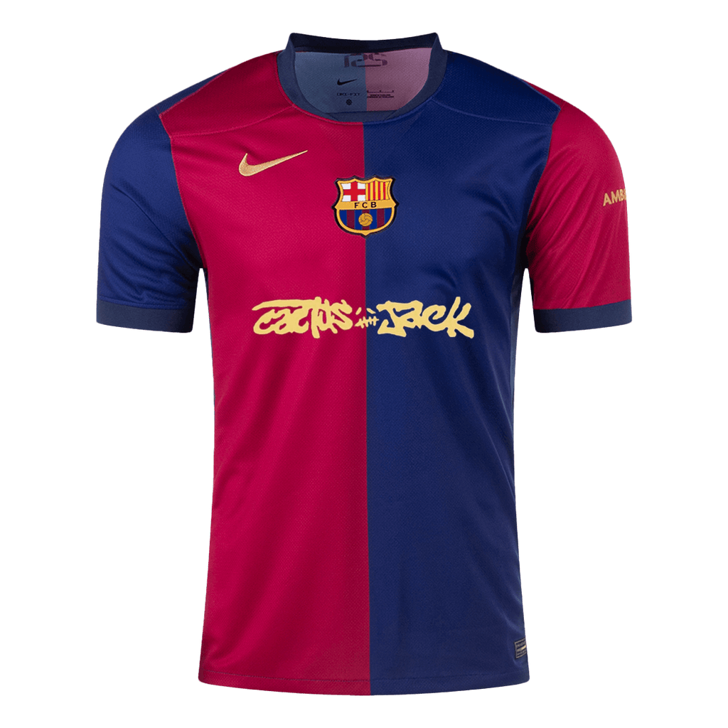 Barcelona X Travis Scott Home Football Shirt 2024/25 Red&Blue
