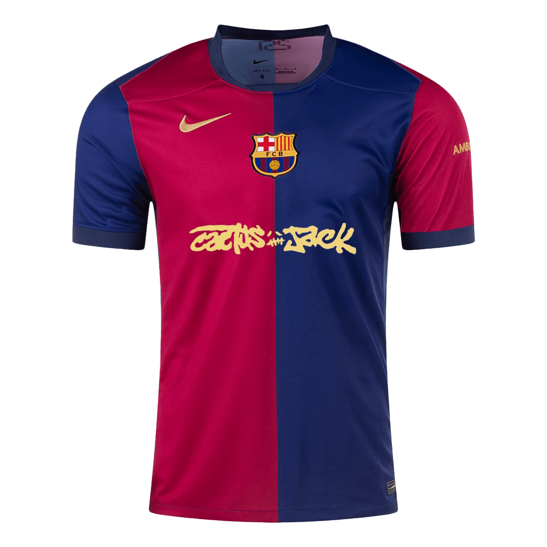 Barcelona X Travis Scott Home Football Shirt 2024/25 Red&Blue
