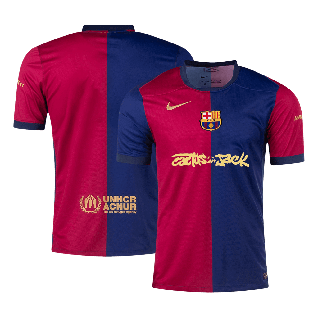 Barcelona X Travis Scott Home Football Shirt 2024/25 Red&Blue