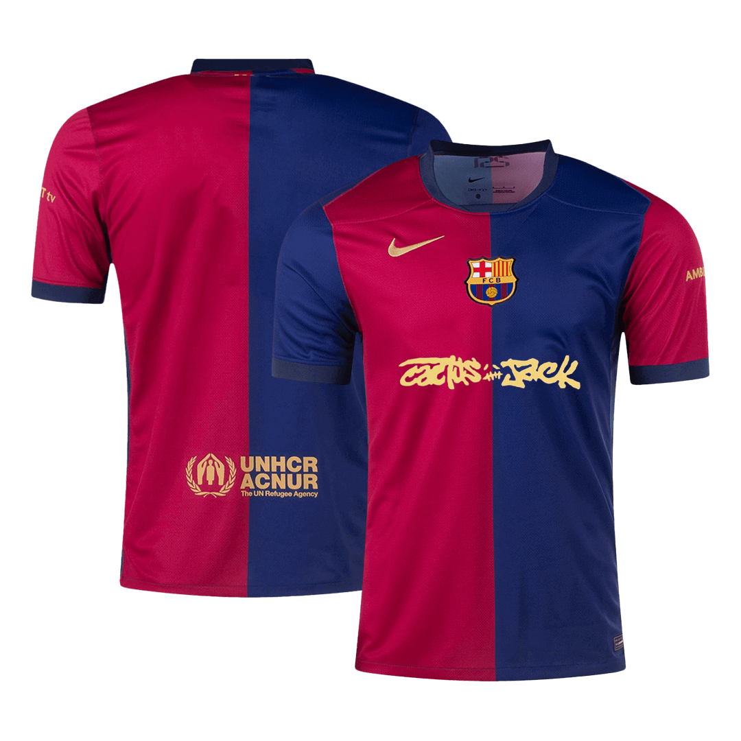 Barcelona X Travis Scott Home Football Shirt 2024/25 Red&Blue