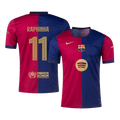 RAPHINHA #11 Barcelona Home Football Shirt 2024/25 Red&Blue - UCL (Spotify Logo Without Text)