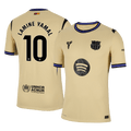 LAMINE YAMAL #10 Player Version Barcelona Away Football Shirt 2025/26 Yellow - UCL