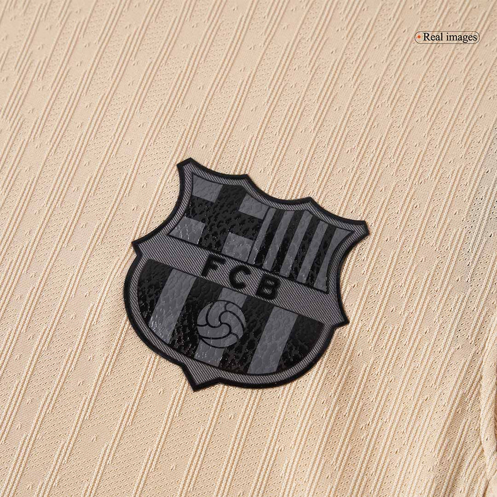 LAMINE YAMAL #10 Player Version Barcelona Away Football Shirt 2025/26 Yellow - UCL