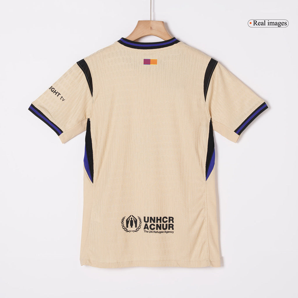 LAMINE YAMAL #10 Player Version Barcelona Away Football Shirt 2025/26 Yellow - UCL