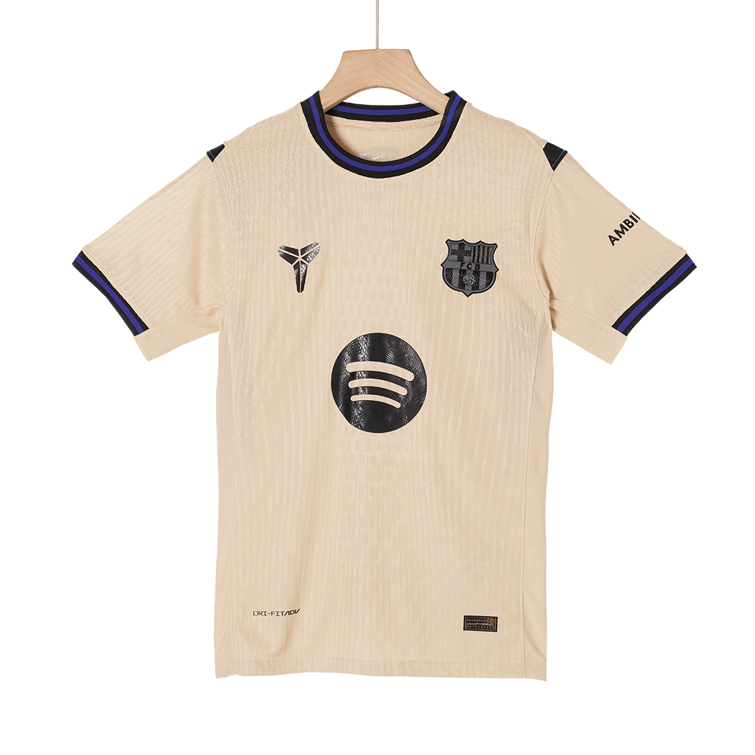 LAMINE YAMAL #10 Player Version Barcelona Away Football Shirt 2025/26 Yellow - UCL